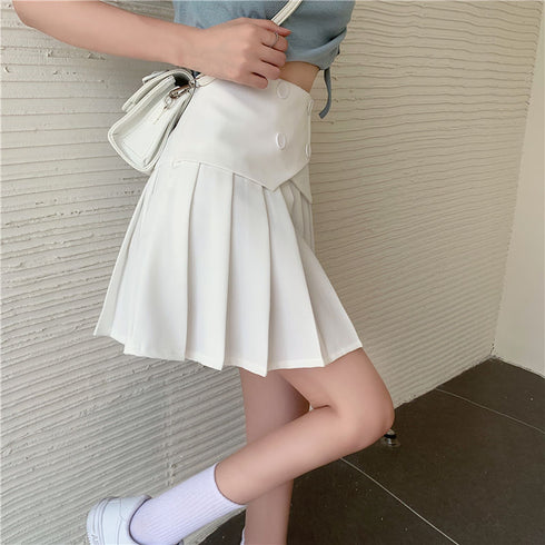ダブルボタンフレンチスカート